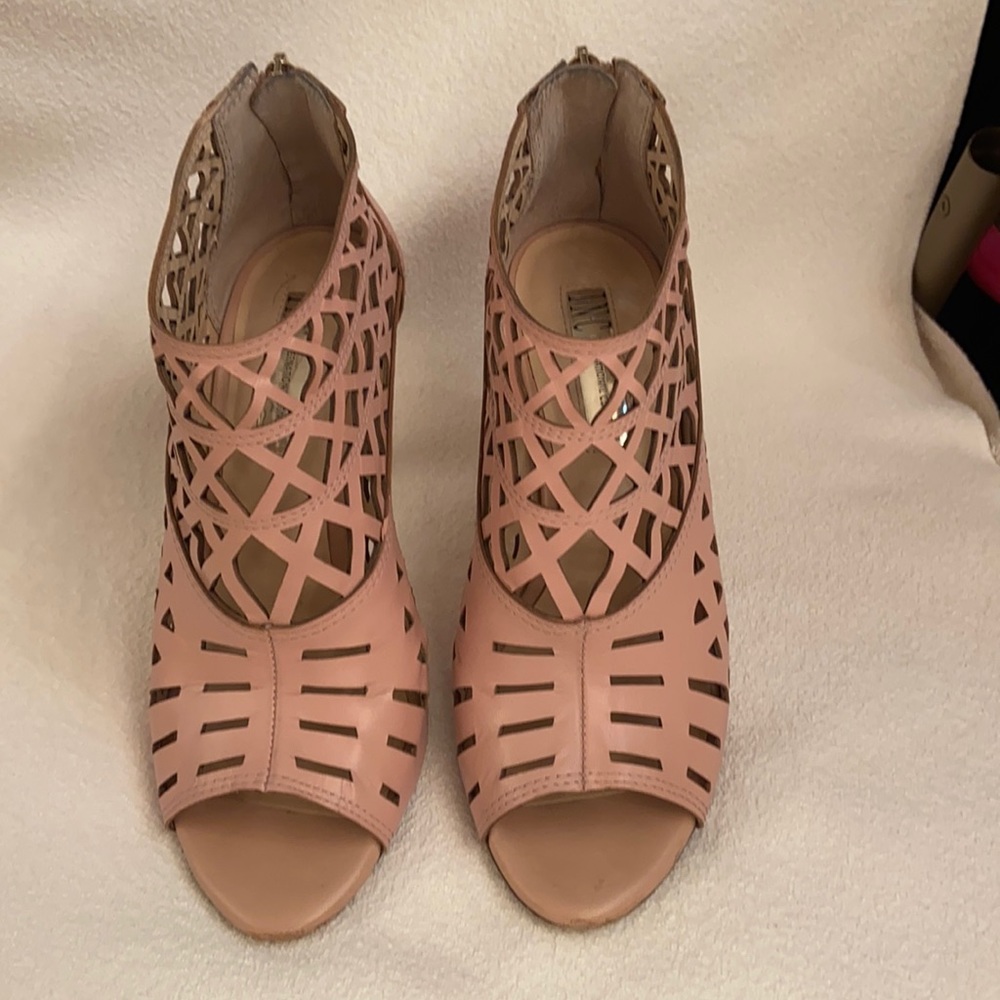 INC stiletto open-weave shoes